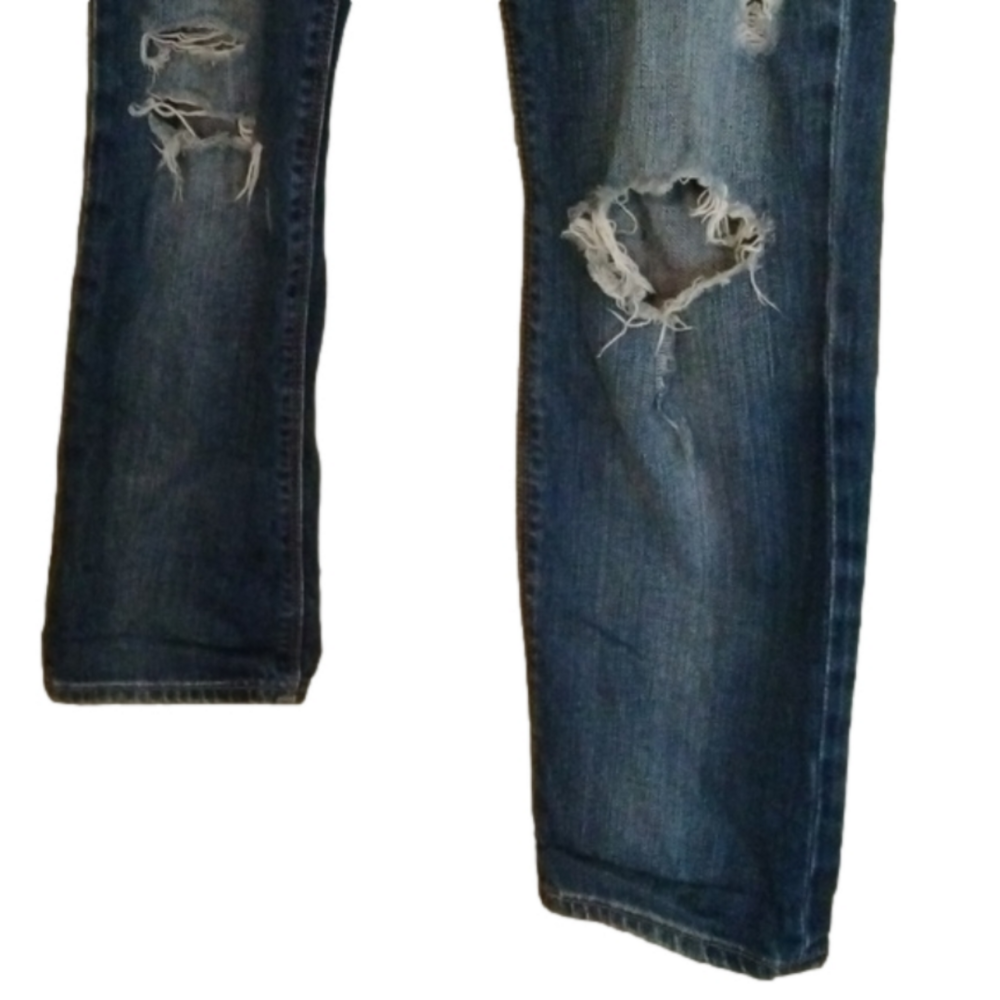 Abercrombie & Fitch distressed jeans. Size 27. Shorter length. - Picture 5 of 14